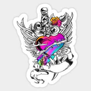 Flower and Sword Sticker